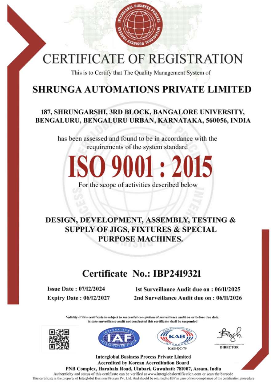 ISO 9001:2015 Certification